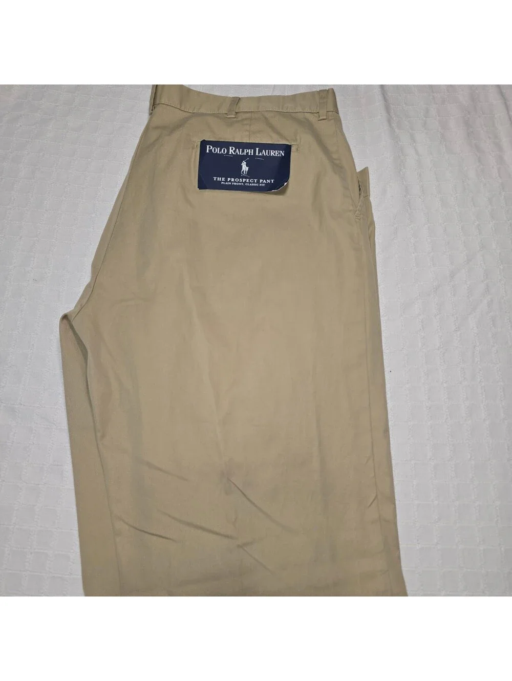 Polo Ralph Lauren The Prospect Pant Khaki Mens 36x34 Classic Fit 100% Cotton